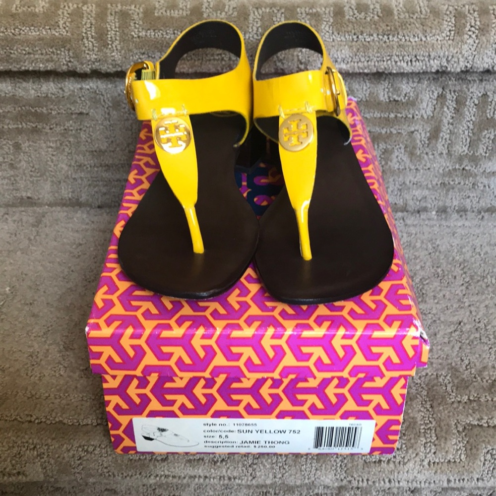 Tory Burch yellow sandals